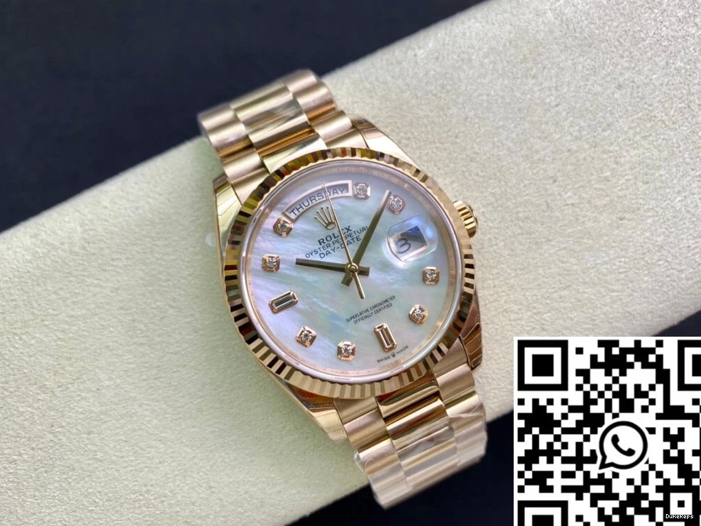 White Mother-Of-Pearl EW Day Date Rolex M128235-0029 Dial Factory 0428